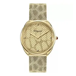 Đồng Hồ Nữ Salvatore Ferragamo Cuir Watch 34mm Màu Vàng