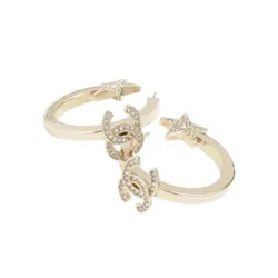 Khuyên Tai Nữ Chanel Metal Earrings Women's Gold Earrings Màu Vàng