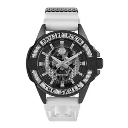 Đồng Hồ Nam Philipp Plein The Kull Carbon Fiber 44mm Màu Đen Trắng
