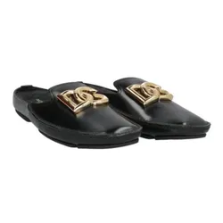 Giày Sục Nam Dolce & Gabbana D&G Men's Black Mules & Clogs Màu Đen Size 41 (Form Ôm)