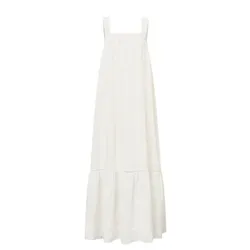 Váy Xòe Nữ F2 Fashion & Freedom White Linen Dress D824-TRANG-S-0724 Màu Trắng Size S