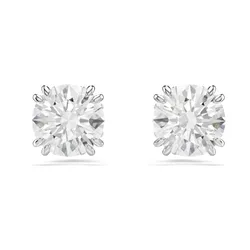 Khuyên Tai Nữ Swarovski Stilla Stud Earrings Round Cut, White, Rhodium Plated 5636712 Màu Bạc