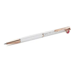 Bút Ký Swarovski Crystalline Ballpoint Pen Ladybug, White, Red Lacquered, Rose Gold-Tone Plated 5732981 Màu Trắng