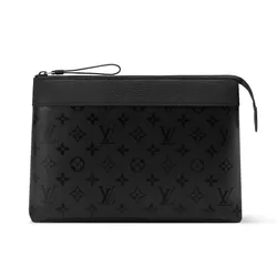 Túi Cầm Tay Nam Louis Vuitton LV Pochette Voyage Souple M26741 Màu Đen