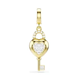 Hạt Vòng Charm Swarovski Idyllia Charm Mixed Cuts, Heart With Key, White, 18k Gold Plated 5742959 Màu Vàng