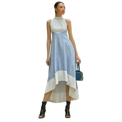 Váy Liền Nữ F2 Fashion & Freedom Kate Into The Wood D810-TS-S-0524 Màu Xanh Trắng Size S