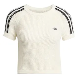 Áo Thun Nữ Adidas Knitted Crochet Cali Tee KE0200 Màu Trắng Size M