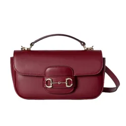 Túi Xách Tay Nữ Gucci Horsebit 1955 Soft Small Top-Handle Bag 815206-AAEC2-6207 Màu Đỏ