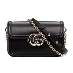 Túi Đeo Vai Gucci Go Leather Shoulder Bag Shoulder Bag Màu Đen