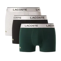 Set 3 Quần Lót Nam Lacoste Men's 3-Pack Silver Waist Short Trunks 5H6428-51-AI4 Phối Màu Size S