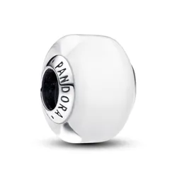 Hạt Vòng Charm Pandora White Mini Murano Glass Charm 793118C00 Màu Trắng