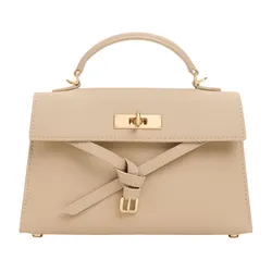 Túi Xách Tay Nữ Charles & Keith CNK Tricha Knotted Belt Top Handle Bag Sand Beige CK2-50701691_SAN.BE Màu Be