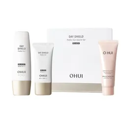 Set Kem Kem Chống Nắng Ohui Day Shield Perfect Sun Black SPF50+/PA++++ 3 Món