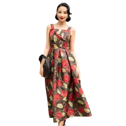 Váy Nữ F2 Fashion & Freedom Gấm Hoa Đỏ Starry Nights D782-HD-S-1223 Màu Đỏ Size S