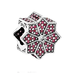 Hạt Vòng Charm Pandora Poinsettia USB796800 Màu Bạc/Đỏ