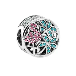 Hạt Vòng Charm Nữ Pandora Tropical Flamingo 792117CZS Màu Bạc Xanh