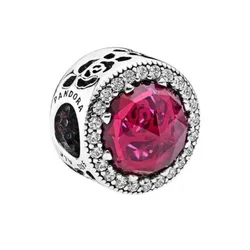 Hạt Vòng Charm Nữ Pandora 792140NCC Disney Belle's Radiant Rose Màu Bạc Hồng