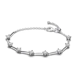Vòng Đeo Tay Nữ Pandora Sparkling Bars Bracelet 593009C01 Màu Bạc Size 18