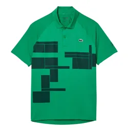 Áo Polo Nam Lacoste Tennis x Novak Djokovic Regular Fit On Court Polo Shirt DH2614 I6W Màu Xanh Green Size 3