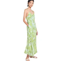 Váy Suông Nữ F2 Fashion & Freedom Tender Drit Patterned Light Green Linen Dress D439-XCHT-S-1024 Màu Xanh Green Size S