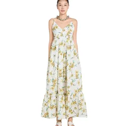 Váy Hai Dây Nữ F2 Fashion & Freedom Linen A Touch Of Effortless Elegance D837-THX-S-0325 Màu Trắng Họa Tiết Size S