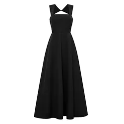 Váy Nữ F2 Fashion & Freedom Lụa D828-DEN-S-0824 Màu Đen Size S