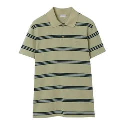 Áo Polo Nam Burberry Striped Cotton 8106380 Màu Xanh Green Size S