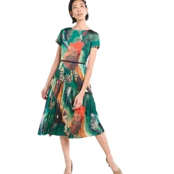 Váy Nữ F2 Fashion & Freedom Silk Tender Drit D341-XLA-S-0425 Màu Xanh Lá Size S