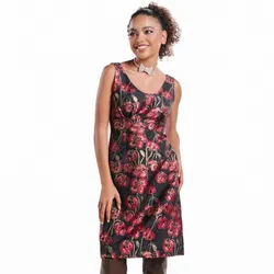Váy Liền Nữ F2 Fashion & Freedom D820-DHD-S-0724 Màu Đỏ - Đen Size S