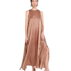 Váy Nữ F2 Fashion & Freedom Silk Tender Drit DT-D675-NN-S-0525 Màu Nâu Nhạt Size S