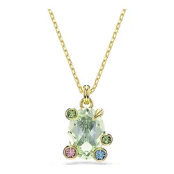 Dây Chuyền Nữ Swarovski Gema Pendant Mixed Cuts, Multicolored, 18K Gold Finish 5705816 Màu Vàng/ Xanh
