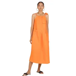 Váy Suông Nữ F2 Fashion & Freedom New Linen New Horizon D364-C-S-0322 Màu Cam Size S