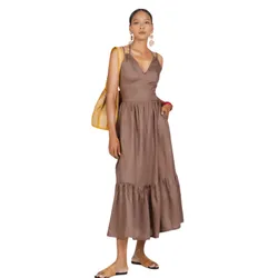 Váy Liền Nữ F2 Fashion & Freedom New Linen New Horizon D397-N-S-0322 Màu Nâu Size S