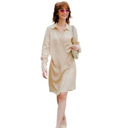 Váy Sơ Mi Nữ F2 Fashion & Freedom Summer Scent Cream Silk Dress D598-K-S-0322 Màu Kem Size S