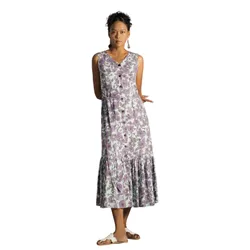 Váy Linen Nữ F2 Fashion & Freedom Summer Get Away D362-XT-S-0622 Màu Xanh/Tím Size S
