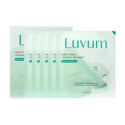 Mặt Nạ Thạch Dưỡng Sáng Da Luvum Green Citrus Vitamin C Gel Mask Plus (Hộp 5 Miếng)