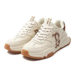Giày Thể Thao MLB Korea Chunky Runner Classic Monogram Boston Red Sox Brown 3ASHCRM3N-43BRS Màu Trắng Size 230