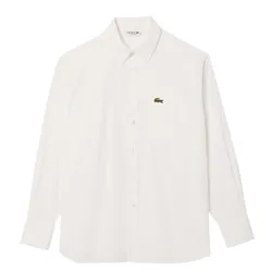 Áo Sơ Mi Nữ Lacoste Women's Oversized Poplin Shirt CF7706-70V Màu Trắng Size 38