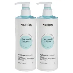 Set Dầu Gội Và Dầu Xả Olexrs Hair Salon Argan Oil Essence 500ml x 2 (Bản Màu Xanh)