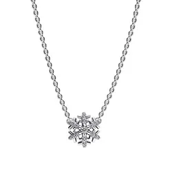 Dây Chuyền Pandora Sparkling Snowflake Pendant Necklace Sterling Silver 392371C01 Màu Bạc