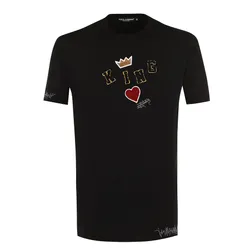 Áo Phông Nam Dolce & Gabbana D&G King T-Shirt G8HV0Z Màu Đen Size 46