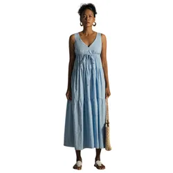 Váy Maxi Nữ F2 Fashion & Freedom Cotton Summer Get Away D626-X-S-0722 Màu Xanh Dương Size S