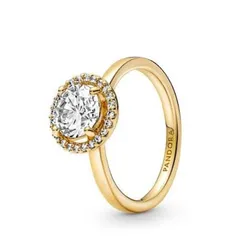 Nhẫn Nữ Pandora Sparkling Round Halo Gold Plated Ring 161234C01 Màu Vàng Gold Size 54