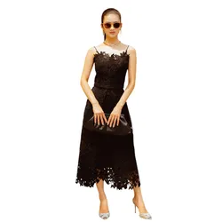 Váy Hai Dây Ren Nữ F2 Fashion & Freedom City Girls D564-ĐEN-S-1221 Màu Đen Size S
