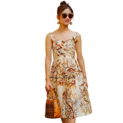 Váy Nữ F2 Fashion & Freedom Linen Fall Muse D340-KH-S-0822 Màu Kem Hoa Size S