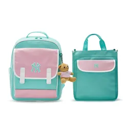 Set Balo + Túi Xách Trẻ Em MLB Moonshot Backpack NY 7ABKB014N-50MTL Màu Xanh Mint