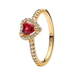 Nhẫn Nữ Pandora Elevated Heart Ring 168421C02 Màu Vàng Gold Size 58