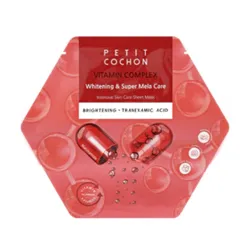 Mặt Nạ Hỗ Trợ Làm Sáng Và Giảm Nám Petit Cochon Whitening & Super Mela Care (Hộp 10 Miếng)