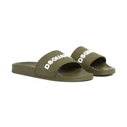 Dép Nam DSquared2 Embossed Logo Slides Màu Xanh Rêu Size 40