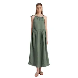 Váy Linen Nữ F2 Fashion & Freedom Holiday Vibes D364-XR-S-0323 Màu Xanh Rêu Size S